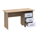 Офисный стол Т3 Дуб Эвок/Белый ДСП 120х68х78 (41901064)