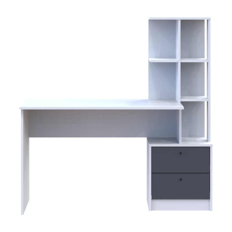 Офисный стол Т7 Белый/Графит 136х55х138 (41516058)