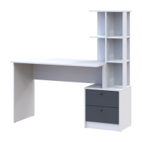 Офисный стол Т7 Белый/Графит 136х55х138 (41516058)