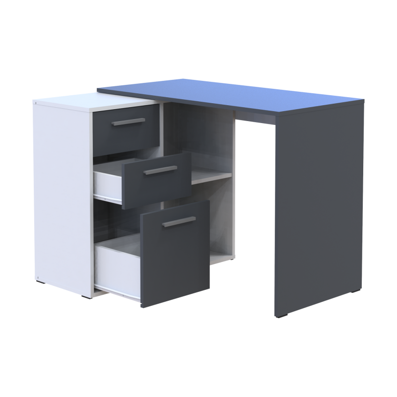 Офисный стол T8 Белый/Графит 100х83х75 (41516125)