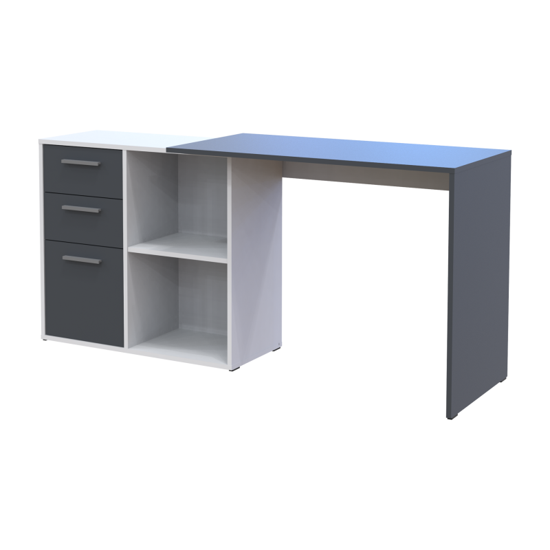 Офисный стол T8 Белый/Графит 100х83х75 (41516125)