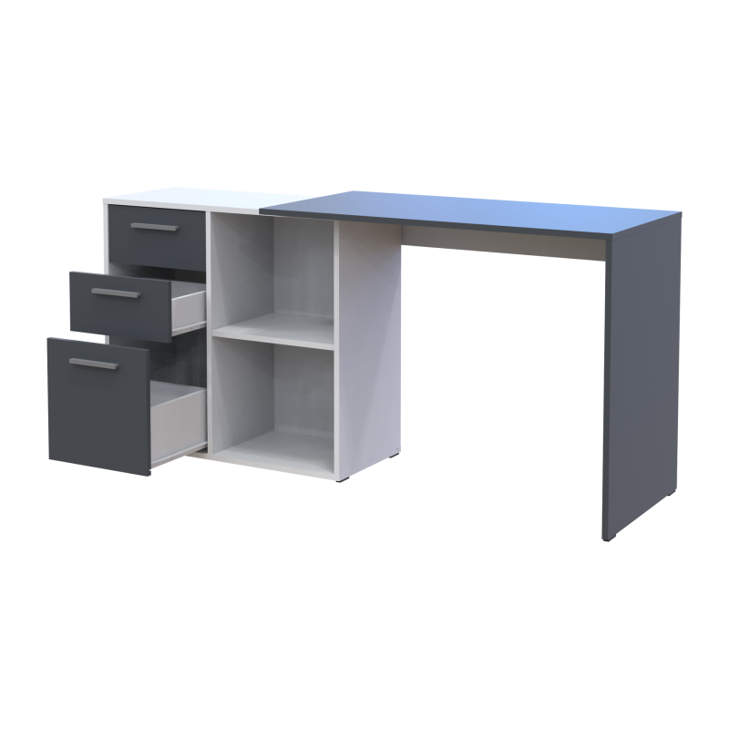 Офисный стол T8 Белый/Графит 100х83х75 (41516125)