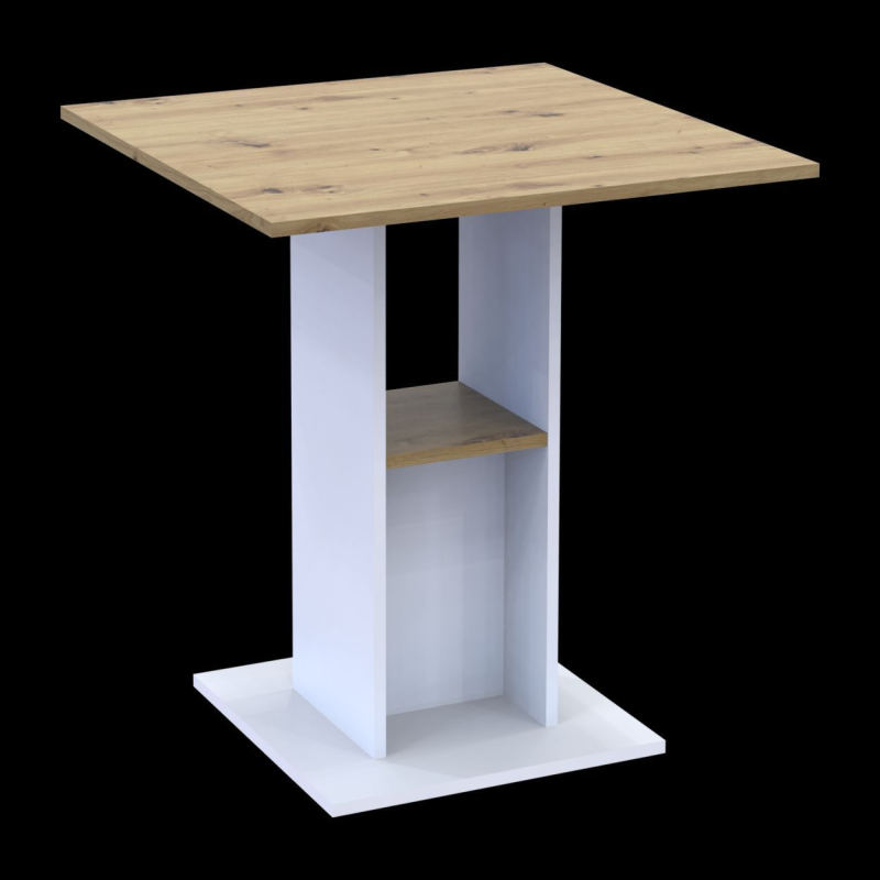 Столовый стол Коуд Белый/Дуб Артизан 70х70х74 (41510131)