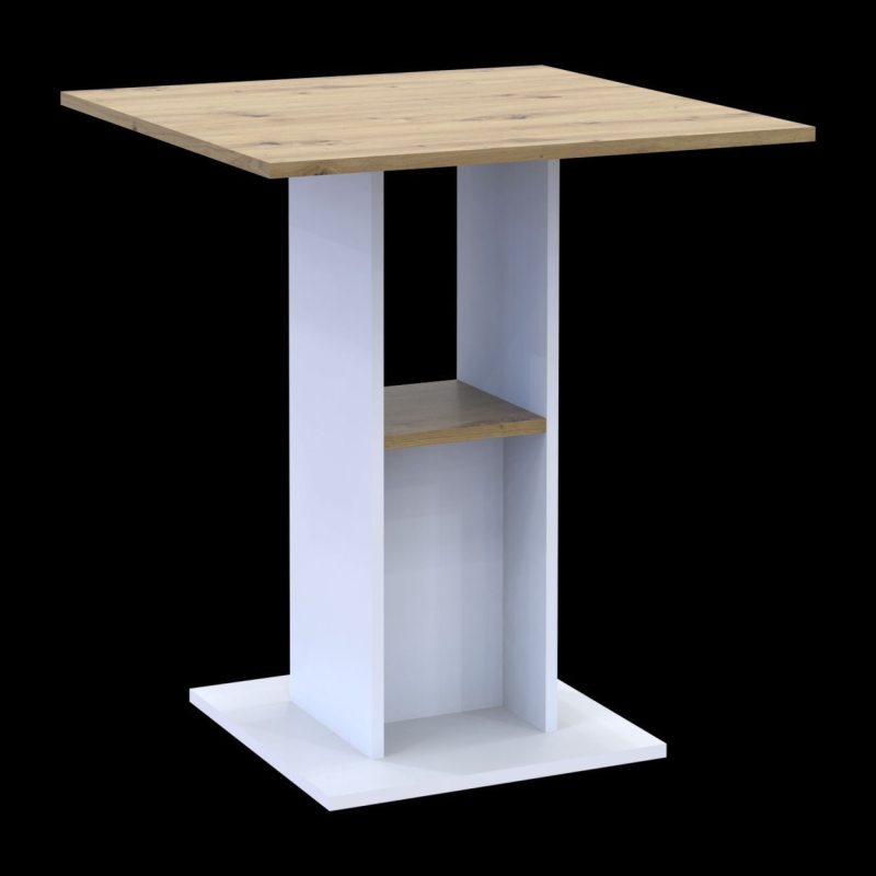 Столовый стол Коуд Белый/Дуб Артизан 70х70х74 (41510131)