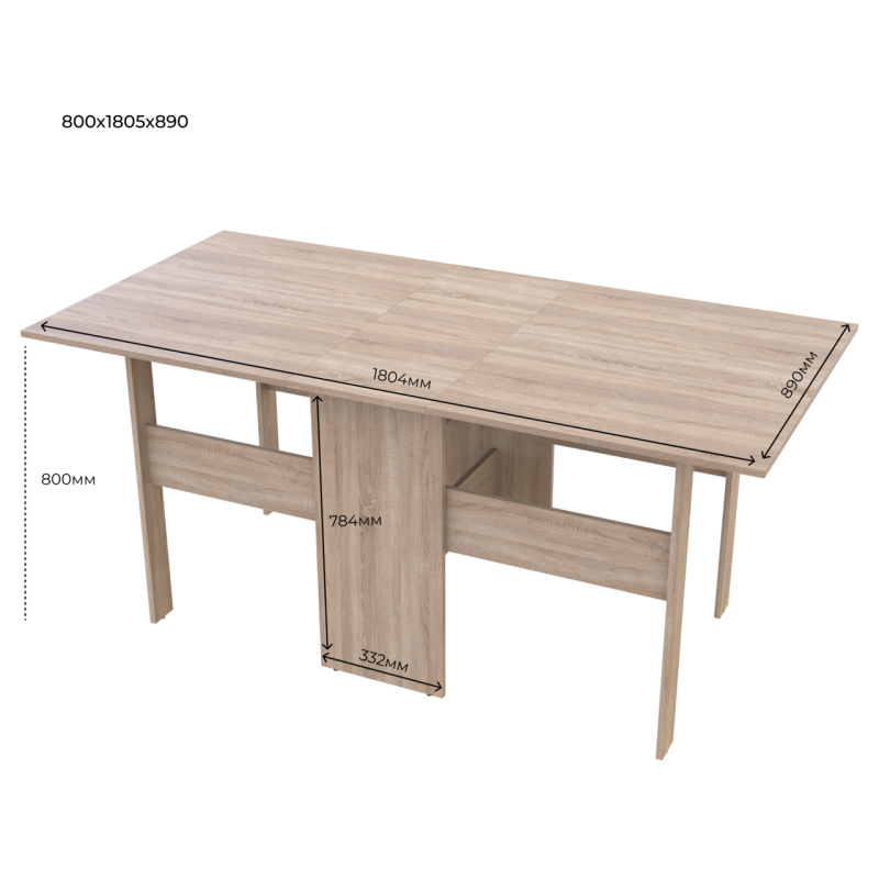 Столовый стол Торонто Дуб Сонома 180х89х80 (41510093)