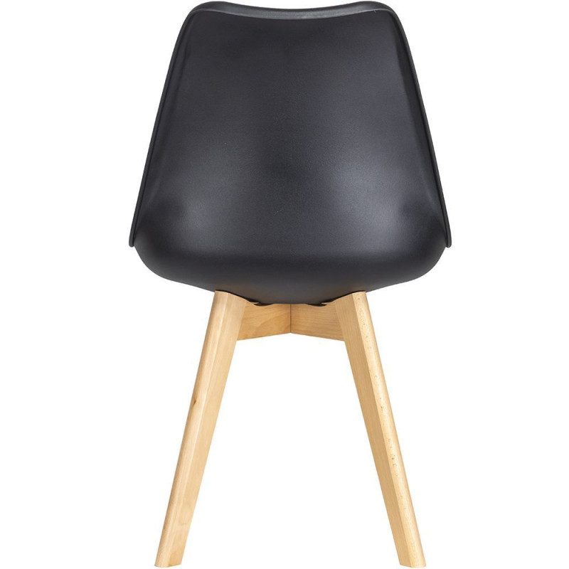 Кухонный комплект Столовый стол Бостон Дуб Сонома Графит 150х70х79 + 4 Стульчики Бин Черные (181339362)