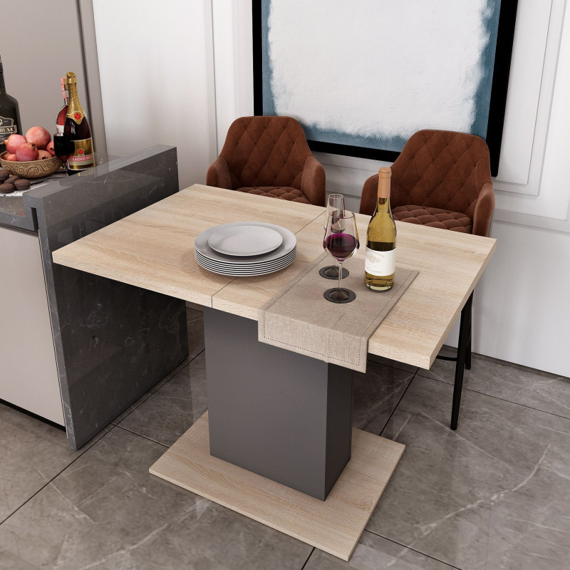 Столовый стол Бостон Дуб Cонома / Графит 150х70х79 (81339362)