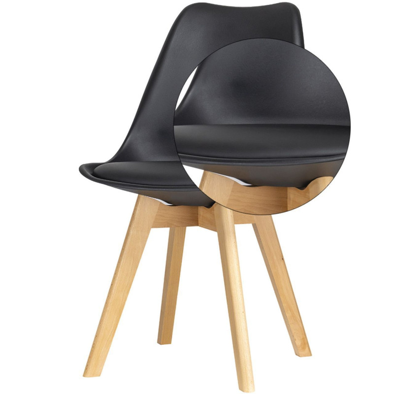 Комплект стульев 2 шт Бин Черный 49х43х84 (42005076)