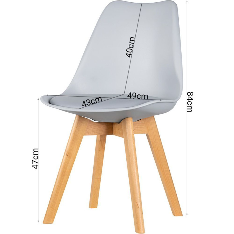 Стул Бин Серый 49х43х84 (84110003)