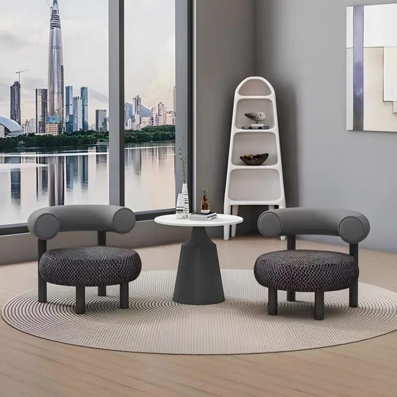 Журнальный столик NEBRASKA Белый глянец / Черный (к-кт) 70 см. &Д. 50 см. (22059-01)