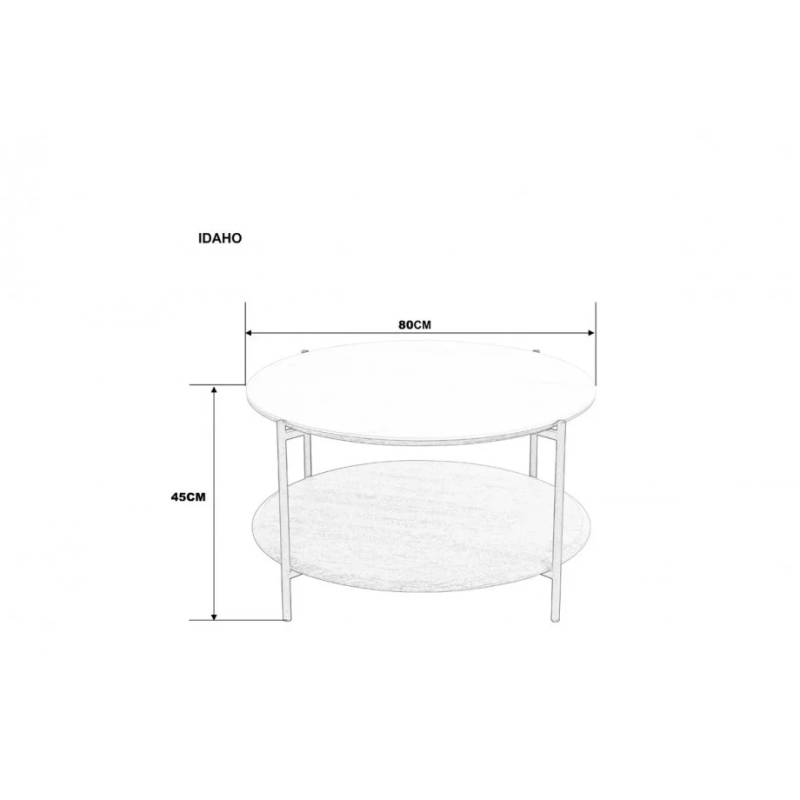 Журнальный столик IDAHO белый/дуб (23029-01)