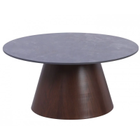 Журнальный столик VIRGINIA A Черный глянец / Коричневый мат 80 x 35,5 см. (22061-01)