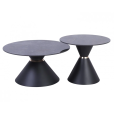 Журнальный столик CAROLINA Черный глянец / Черный (к-кт) 80 см. &Д. 60 см. (22063-01)