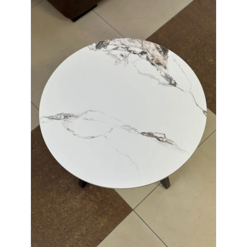 Журнальный столик COLORADO Белый глянец/Черный 60 x 42 см. (22057-01)