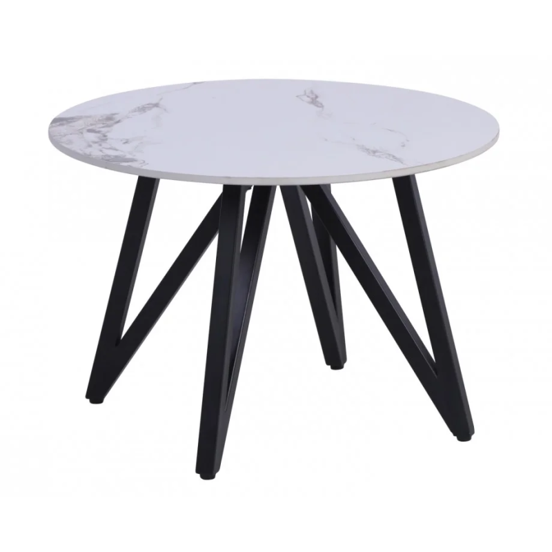 Журнальный столик COLORADO Белый глянец/Черный 60 x 42 см. (22057-01)