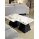 Журнальный столик INDIANA Белый глянец/Черный (к-кт) 80 x 80 см. & 60 x 60 см. (22060-01)