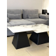 Журнальный столик INDIANA Белый глянец/Черный (к-кт) 80 x 80 см. & 60 x 60 см. (22060-01)