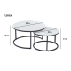 Журнальный столик FLORIDA B черный мат+белый мат эф.мрамора/черный (к-кт) (19574-01)