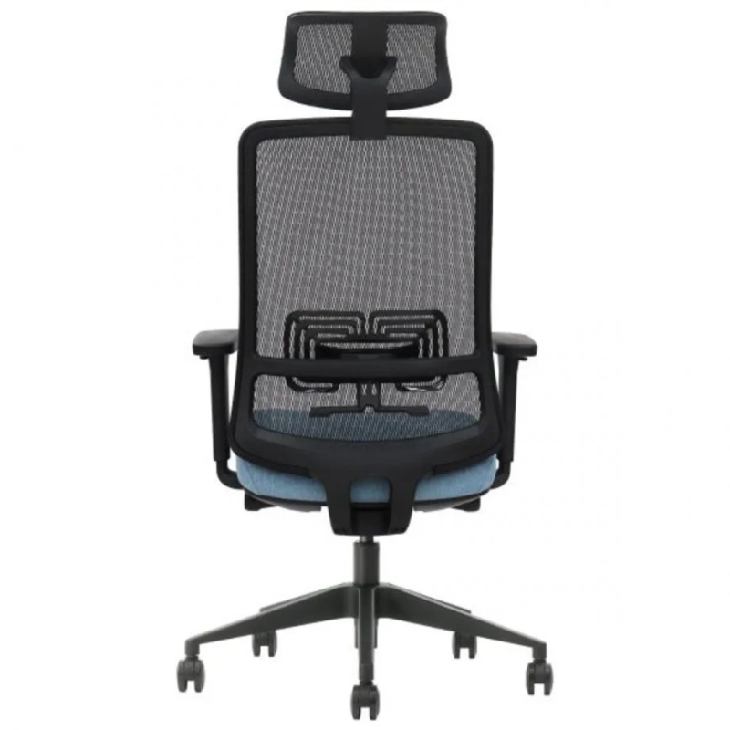 Офісне крісло TERRY чорне/синя тканина/чорний каркас (22273-01)