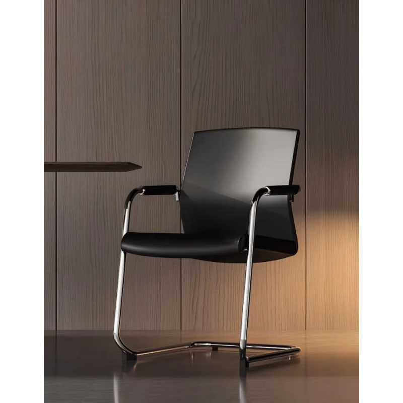 Стул офисный ADOLF Черный / Хром металл (23055-01)