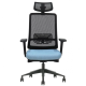 Офісне крісло TERRY чорне/синя тканина/чорний каркас (22273-01)