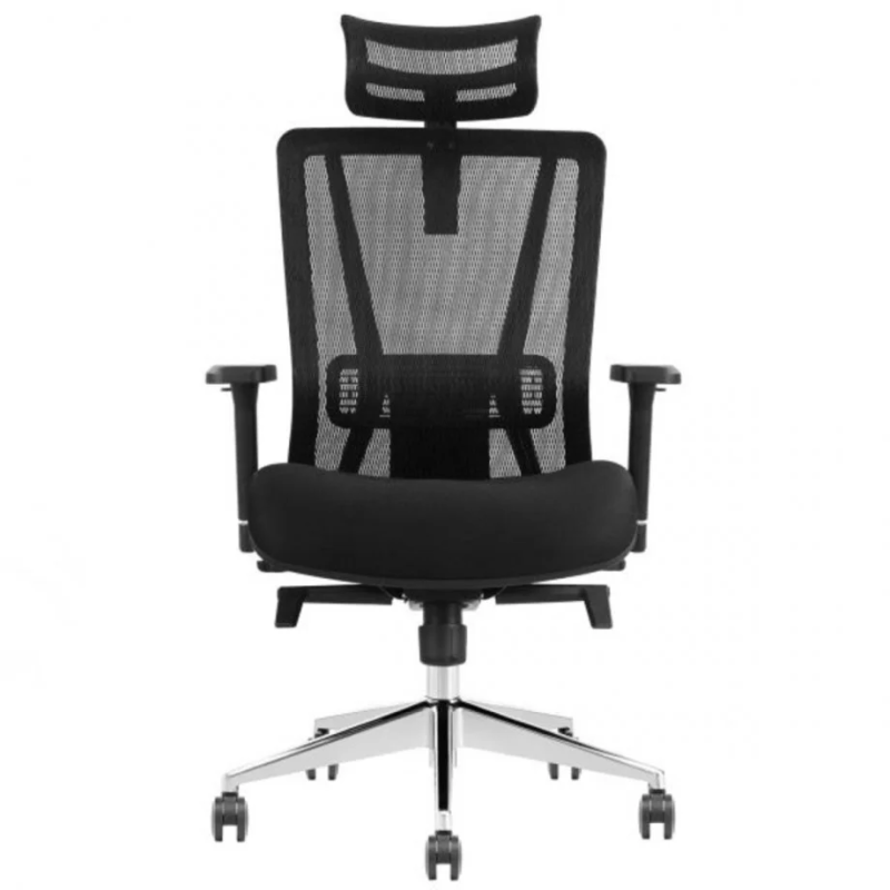 Крісло офісне ROBERT чорна тканина/алюміній (22253-01)