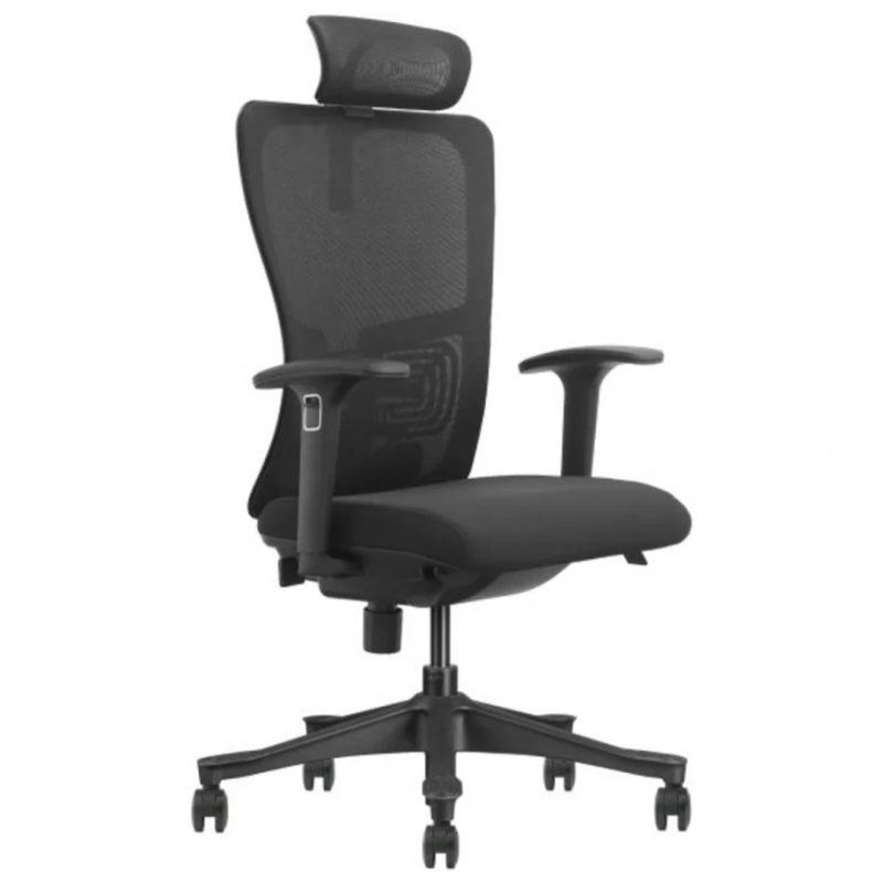 Кресло офисное SETON черная ткань/черный каркас (22256-01)