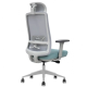 Офисное кресло TERRY серое/зеленая ткань/серый каркас (22254-01)