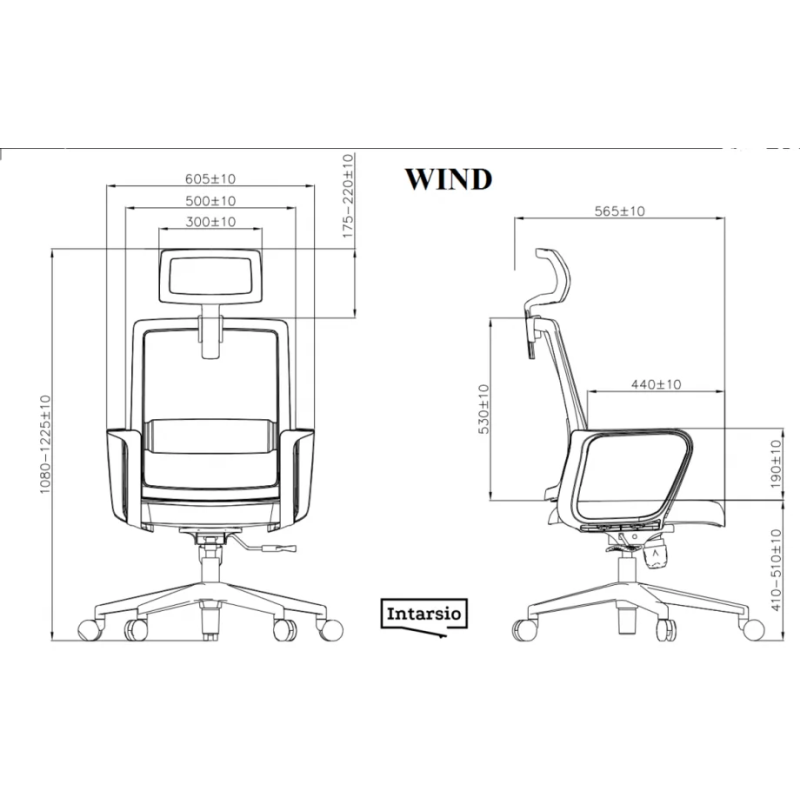 Кресло компьютерное поворотное WIND серое/зеленое/белый каркас (20021-01)