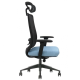 Офісне крісло TERRY чорне/синя тканина/чорний каркас (22273-01)
