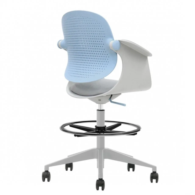 Крісло офісне ARLEN світло-бірюзове/сіра тканина/сірий каркас (22266-01)