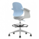 Крісло офісне ARLEN світло-бірюзове/сіра тканина/сірий каркас (22266-01)