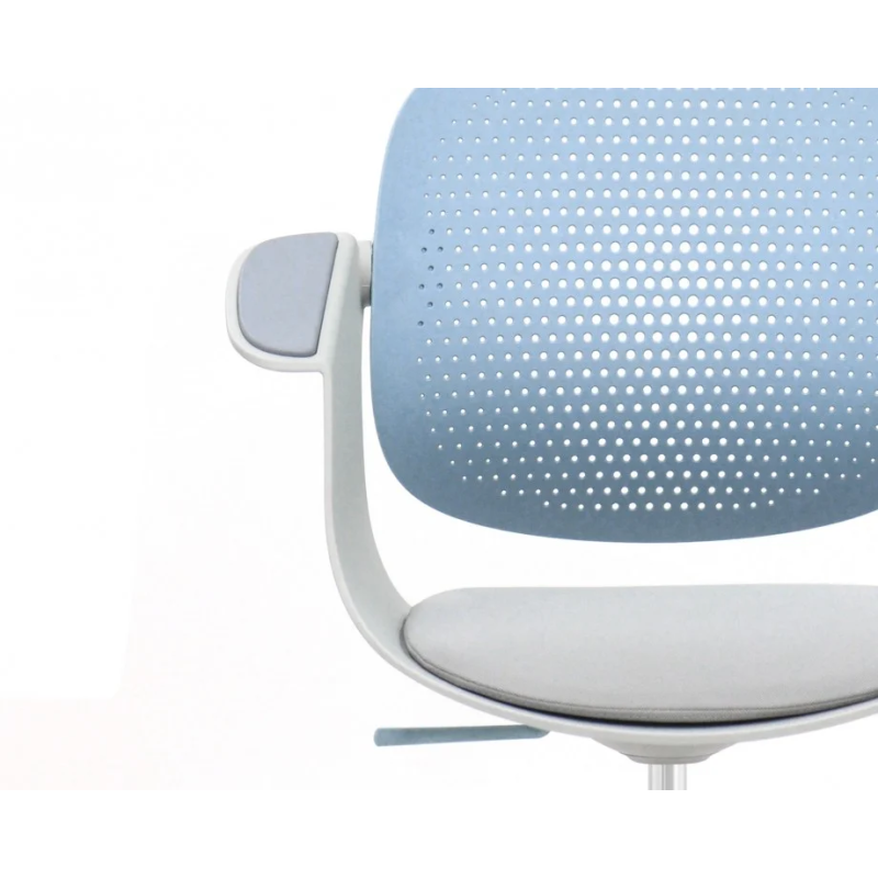 Крісло офісне ARLEN світло-бірюзове/сіра тканина/сірий каркас (22266-01)