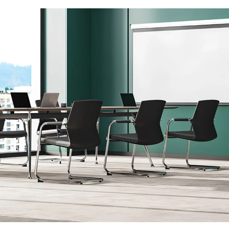 Стул офисный ADOLF Черный / Хром металл (23055-01)