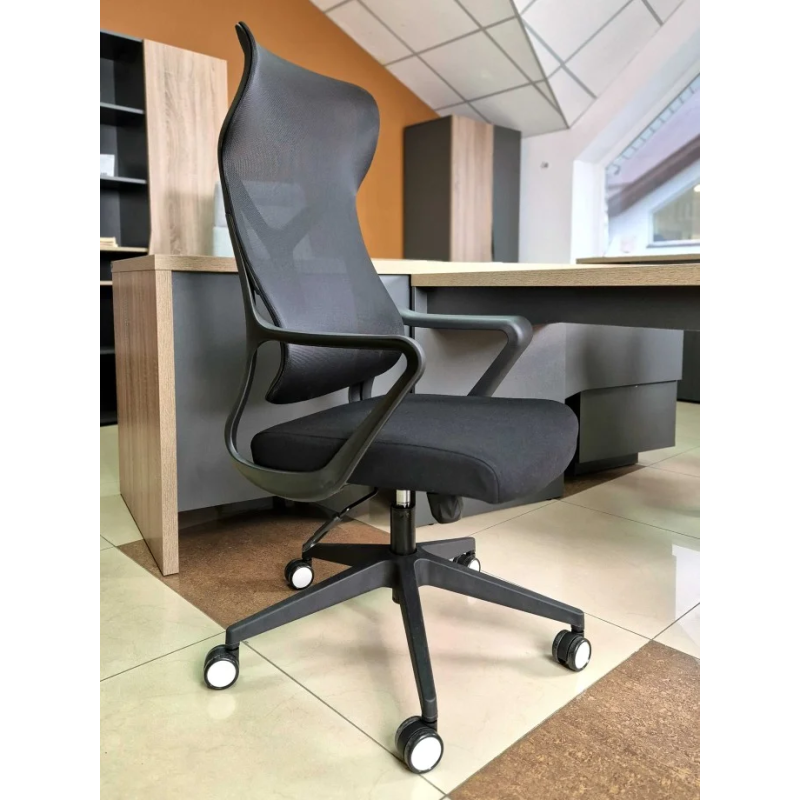 Кресло компьютерное CASPER Черное / Черный каркас (20165-01)