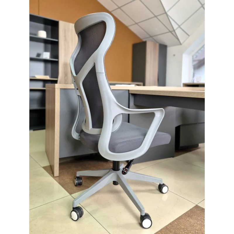 Кресло компьютерное CASPER Серое / Серый каркас (20143-01)