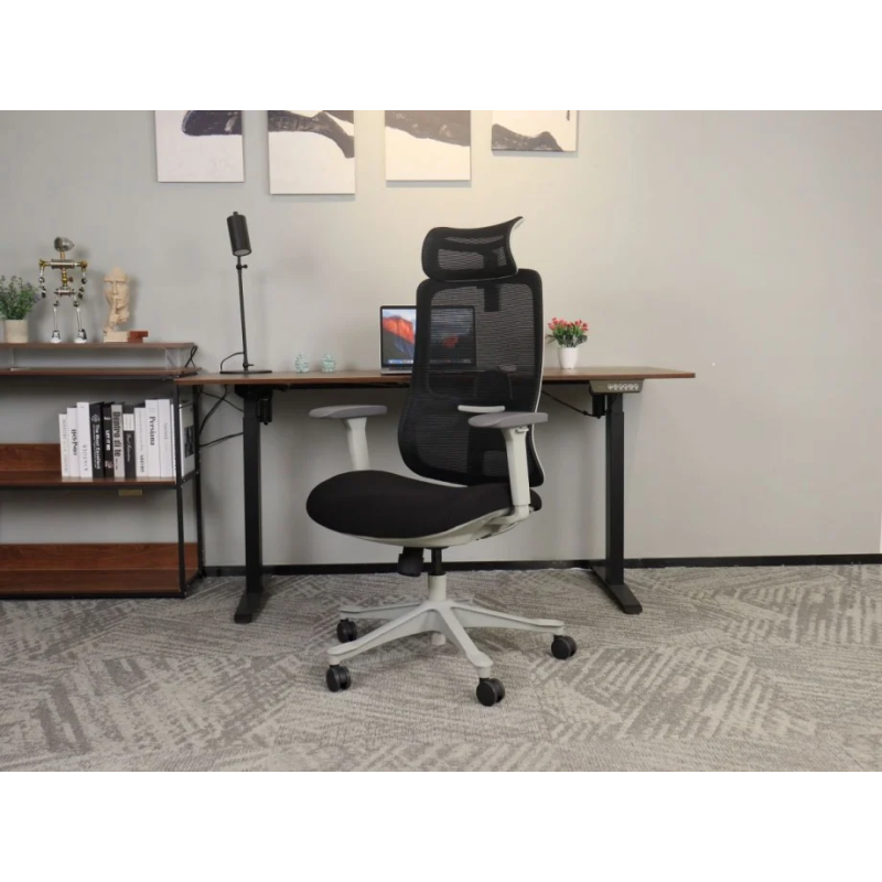 Кресло офисное LESTER черная ткань/серый каркас (22268-01)