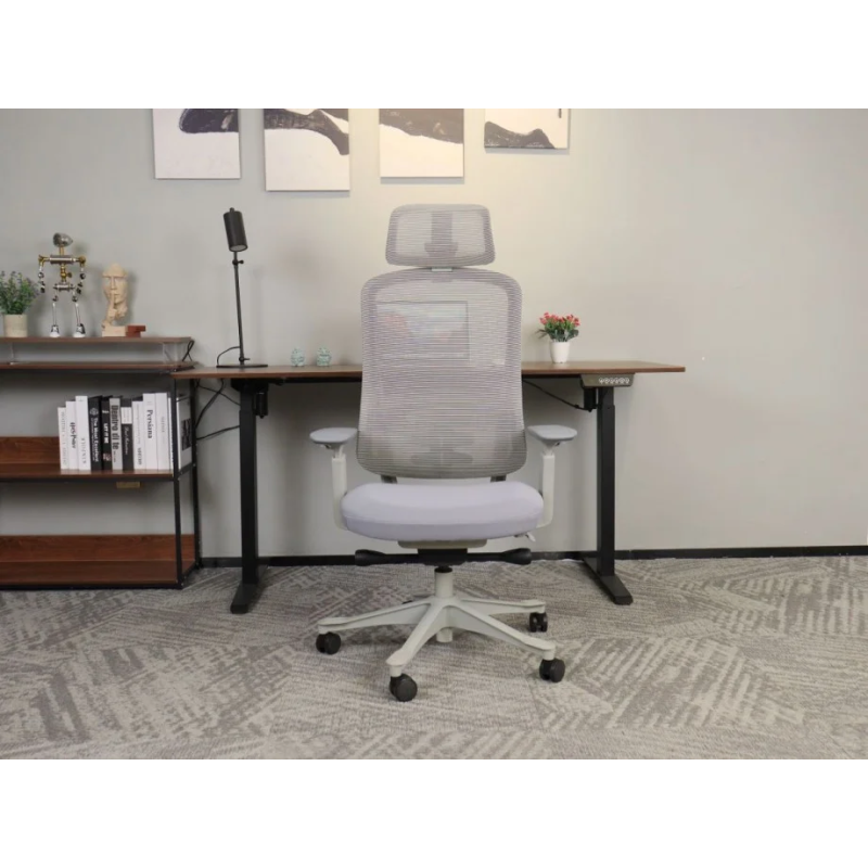 Кресло офисное OMAR серая ткань/серый каркас (22265-01)