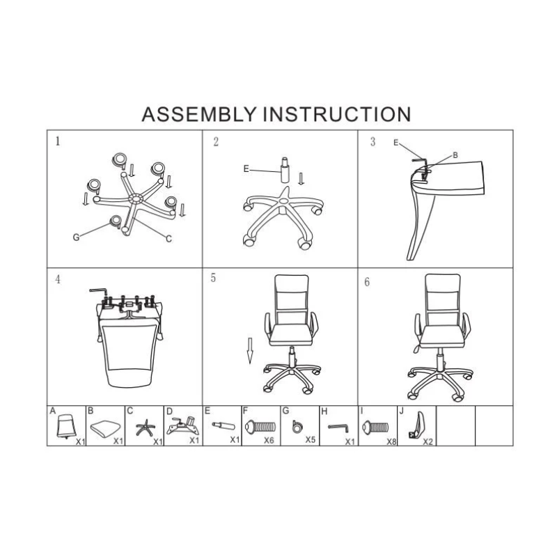 Кресло офисное поворотное ATLAS серый/черный (19495-01)