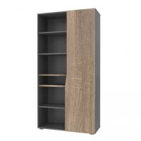 Шкаф с открытыми полками Connect A правый Дуб Сонома Трюфель + Антрацит (694-01)