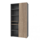 Шкаф с открытыми полками Connect A правый Дуб Сонома Трюфель + Антрацит (694-01)