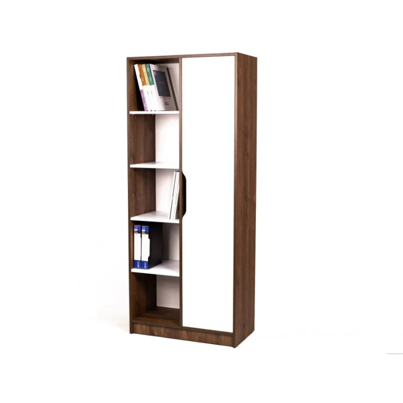 Шкаф с открытыми полками NORD A/R Дуб Экспрессив Бронзовый/Белый Бриллиант (19449-01)