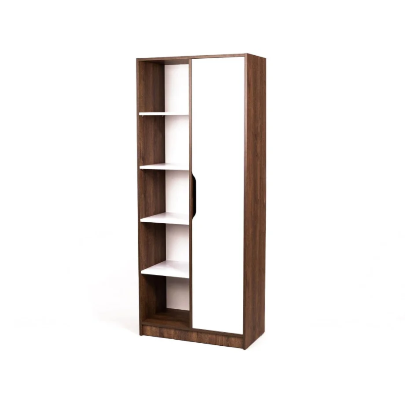 Шкаф с открытыми полками NORD A/R Дуб Экспрессив Бронзовый/Белый Бриллиант (19449-01)