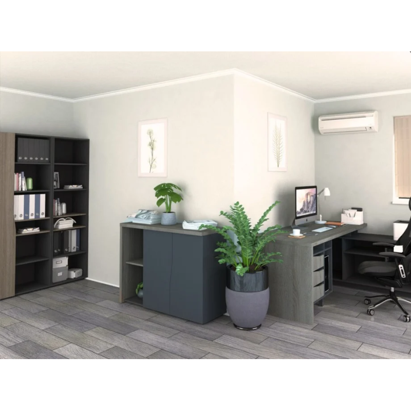 Книжный шкаф Connect F Дуб Сонома Трюфель / Антрацит (8370-01)