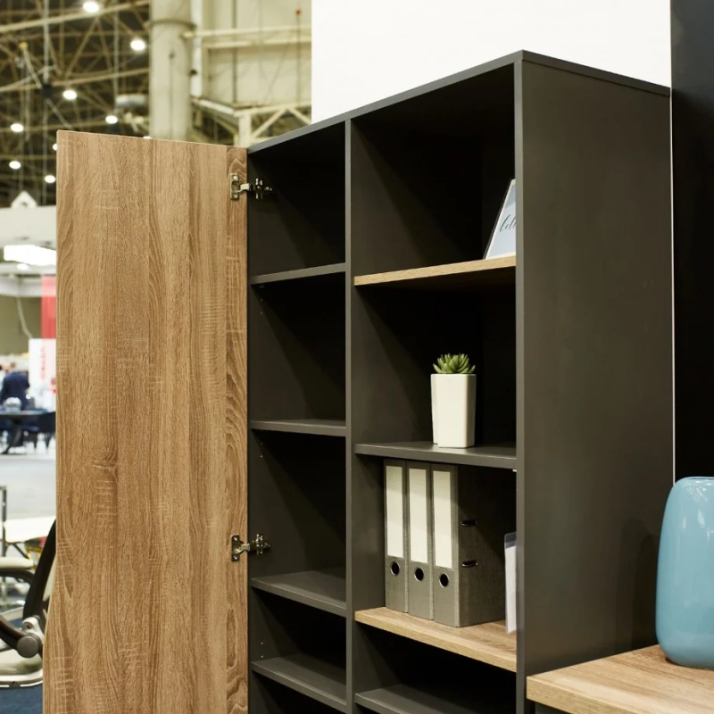 Шкаф с открытыми полками Connect A левый Дуб Сонома Трюфель + Антрацит (696-01)