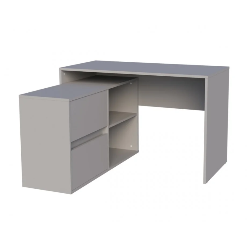 Стол письменный угловой TWIN K 120x60 Камень Серый (22946-01)
