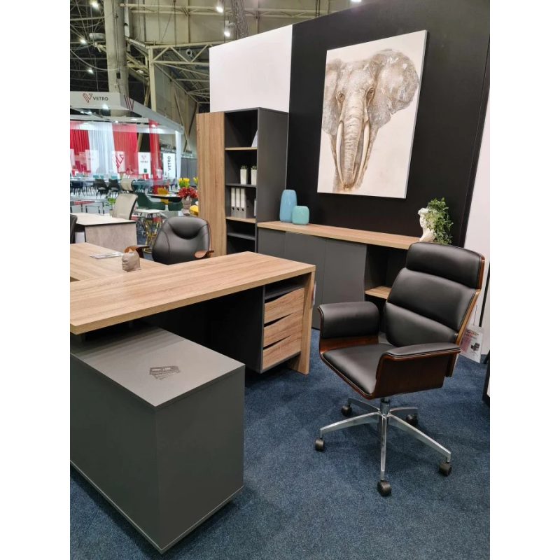 Офисный стол Connect C Дуб Сонома Трюфель + Антрацит (697-01)