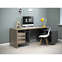 Компьютерный стол Connect 2 Дуб Сонома Трюфель / Антрацит правый (679-01)