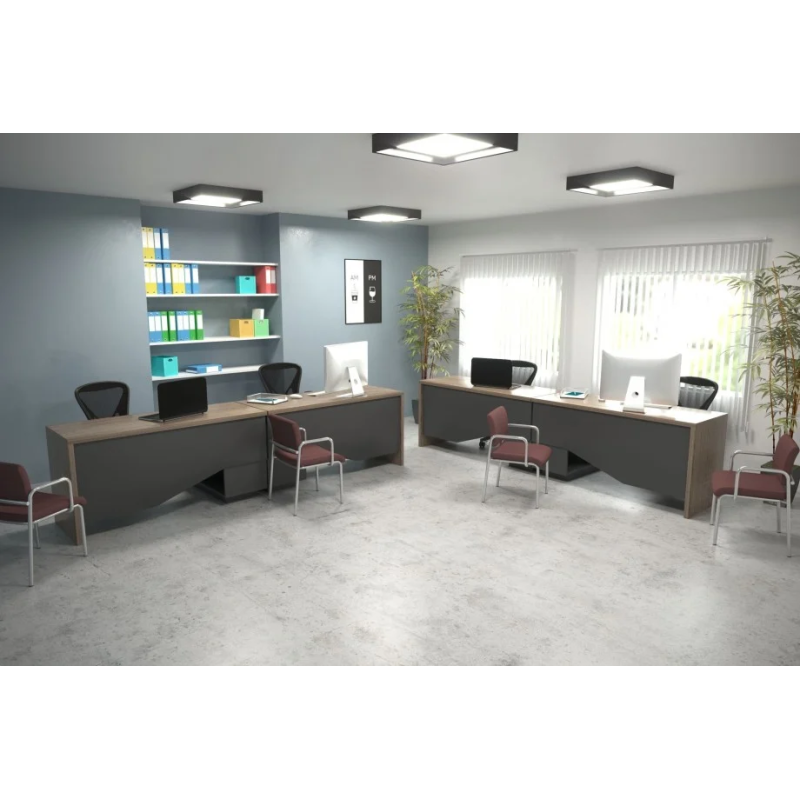 Компьютерный стол Connect 2 Дуб Сонома Трюфель / Антрацит правый (679-01)