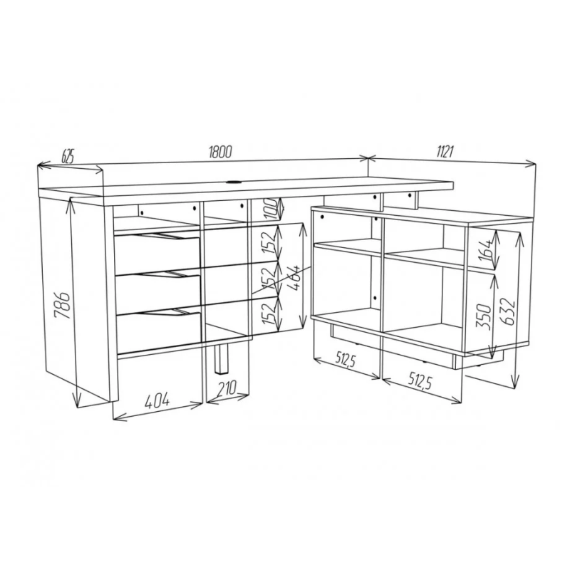 Письменный стол CONNECT 2 L SK 180×78 см. Дуб кремона котта / Стоун беж (23041-01)
